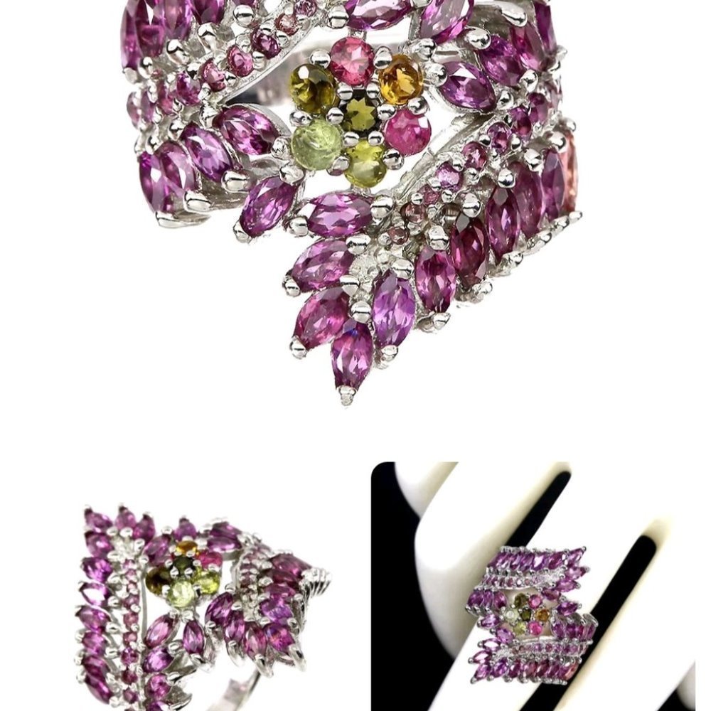 Garnet Ring, Gemstone Ring, Vintage Statement Rin… - image 4